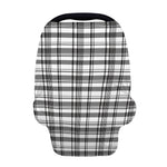 Black And White Madras Pattern Print Baby Seat Cover