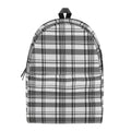 Black And White Madras Pattern Print School Backpack