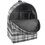 Black And White Madras Pattern Print Backpack