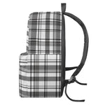 Black And White Madras Pattern Print Backpack