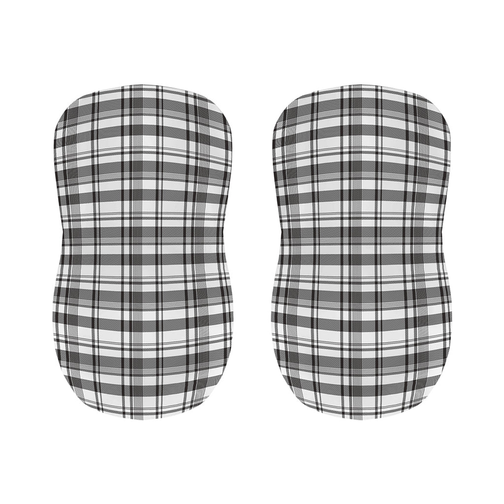 Black And White Madras Pattern Print Bar Stool Covers