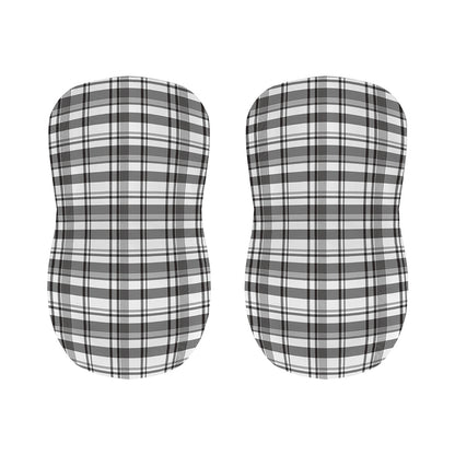Black And White Madras Pattern Print Bar Stool Covers
