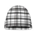 Black And White Madras Pattern Print Beanie