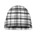 Black And White Madras Pattern Print Beanie