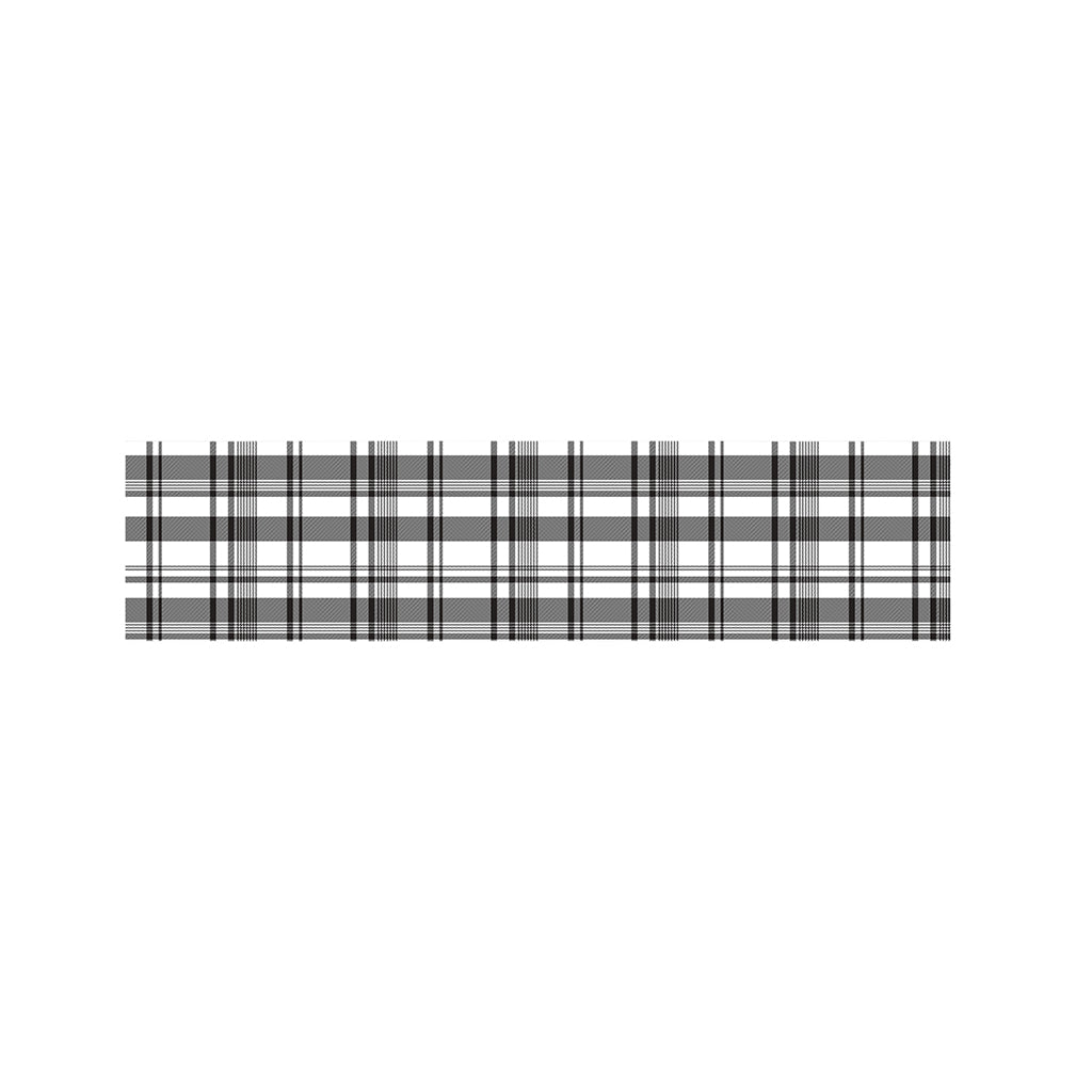 Black And White Madras Pattern Print Bed Runner
