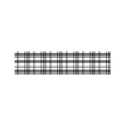 Black And White Madras Pattern Print Bed Runner