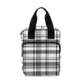 Black And White Madras Pattern Print Bible Tote Bag