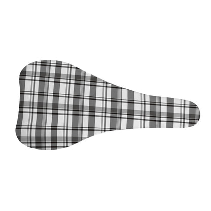 Black And White Madras Pattern Print Bicycle Seat Cover