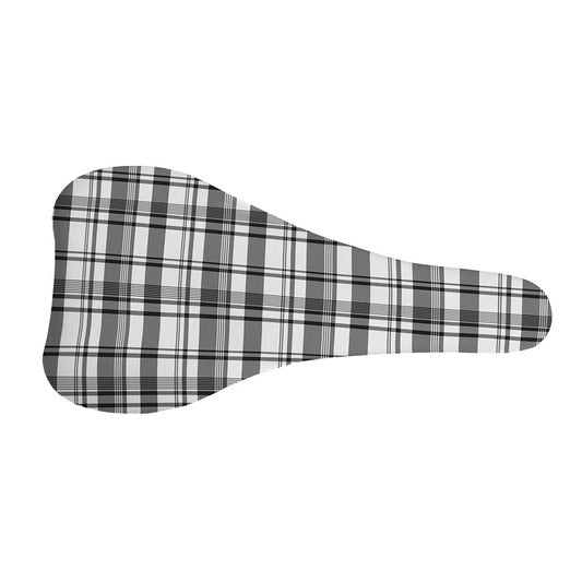 Black And White Madras Pattern Print Bicycle Seat Cover