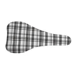 Black And White Madras Pattern Print Bicycle Seat Cover