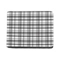 Black And White Madras Pattern Print Bifold Wallet