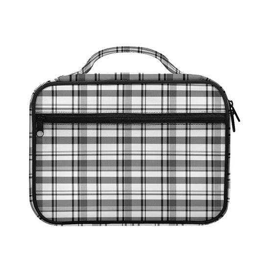 Black And White Madras Pattern Print Briefcase Bible Bag