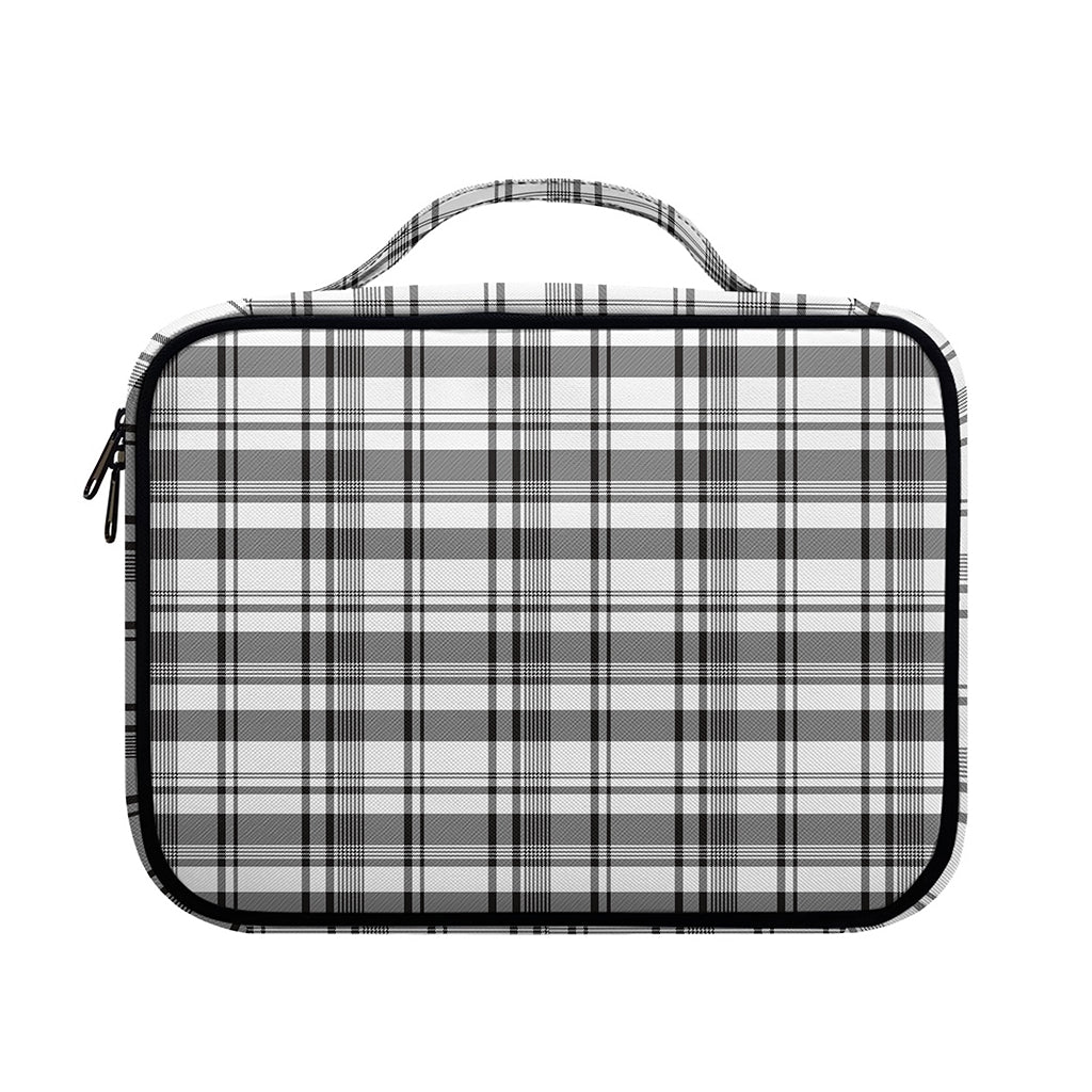Black And White Madras Pattern Print Briefcase Bible Bag