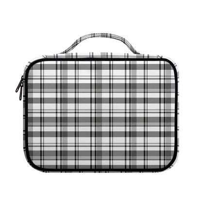 Black And White Madras Pattern Print Briefcase Bible Bag