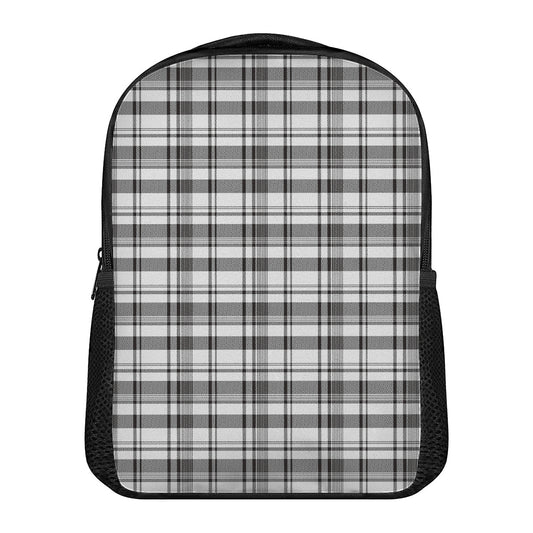 Black And White Madras Pattern Print Casual Backpack