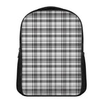 Black And White Madras Pattern Print Casual Backpack