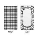 Black And White Madras Pattern Print Changing Pad Cover