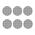 Black And White Madras Pattern Print Coaster Set