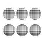 Black And White Madras Pattern Print Coaster Set
