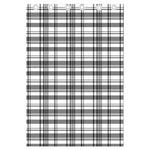 Black And White Madras Pattern Print Curtain