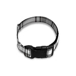 Black And White Madras Pattern Print Dog Collar