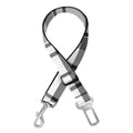 Black And White Madras Pattern Print Dog Seat Belt