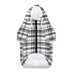 Black And White Madras Pattern Print Dog Zip Up Hoodie