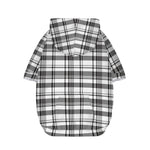 Black And White Madras Pattern Print Dog Zip Up Hoodie