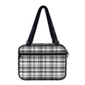 Black And White Madras Pattern Print Double Strap Bible Bag