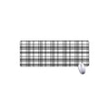 Black And White Madras Pattern Print Extended Mouse Pad