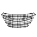 Black And White Madras Pattern Print Fanny Pack