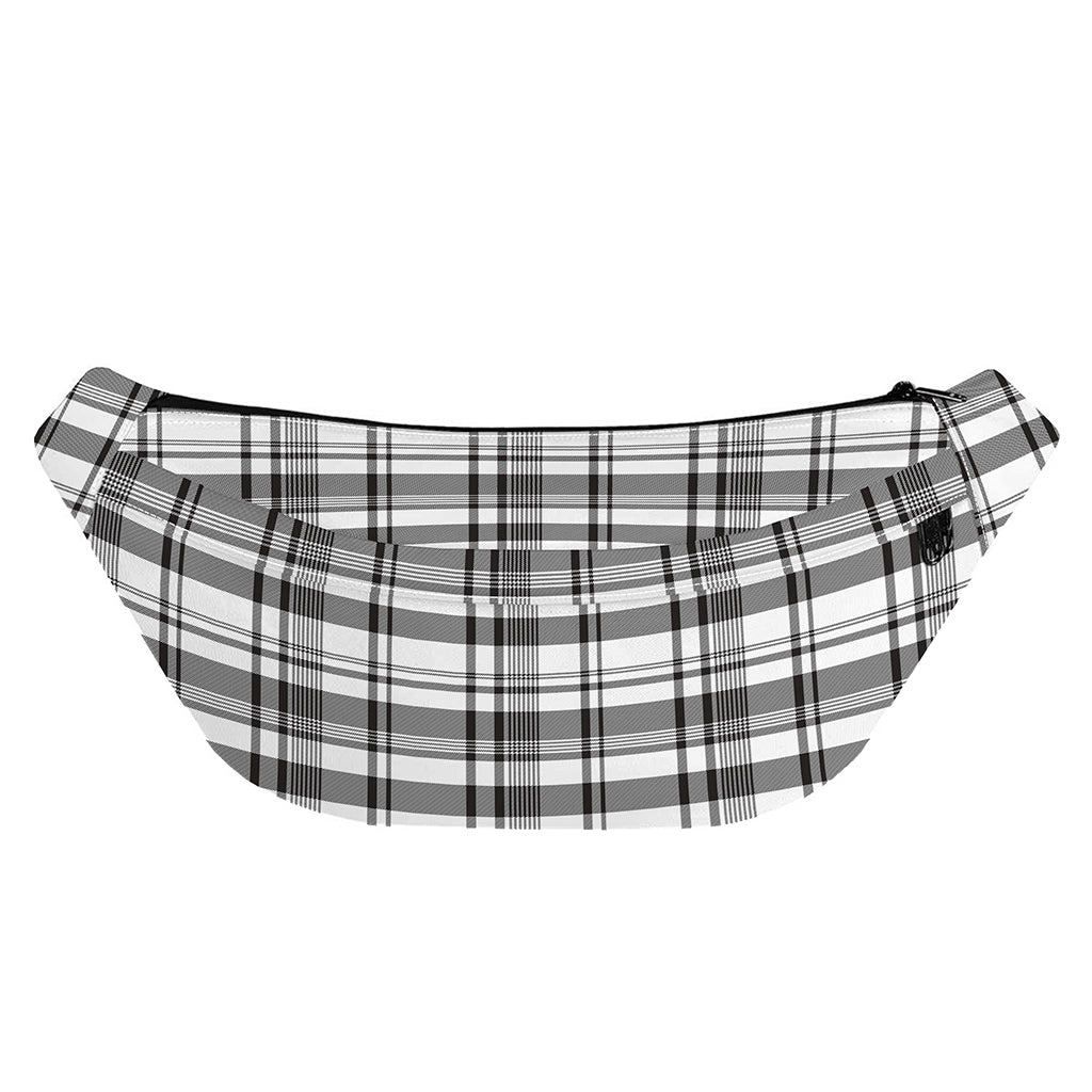 Black And White Madras Pattern Print Fanny Pack
