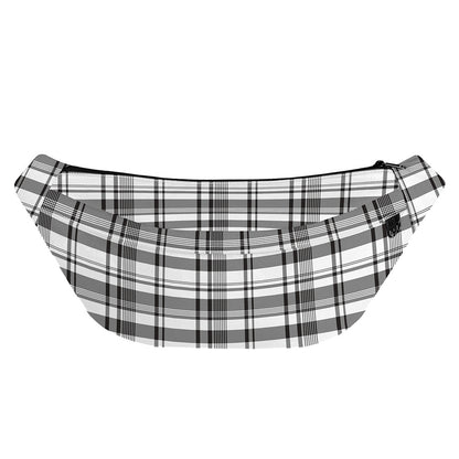 Black And White Madras Pattern Print Fanny Pack