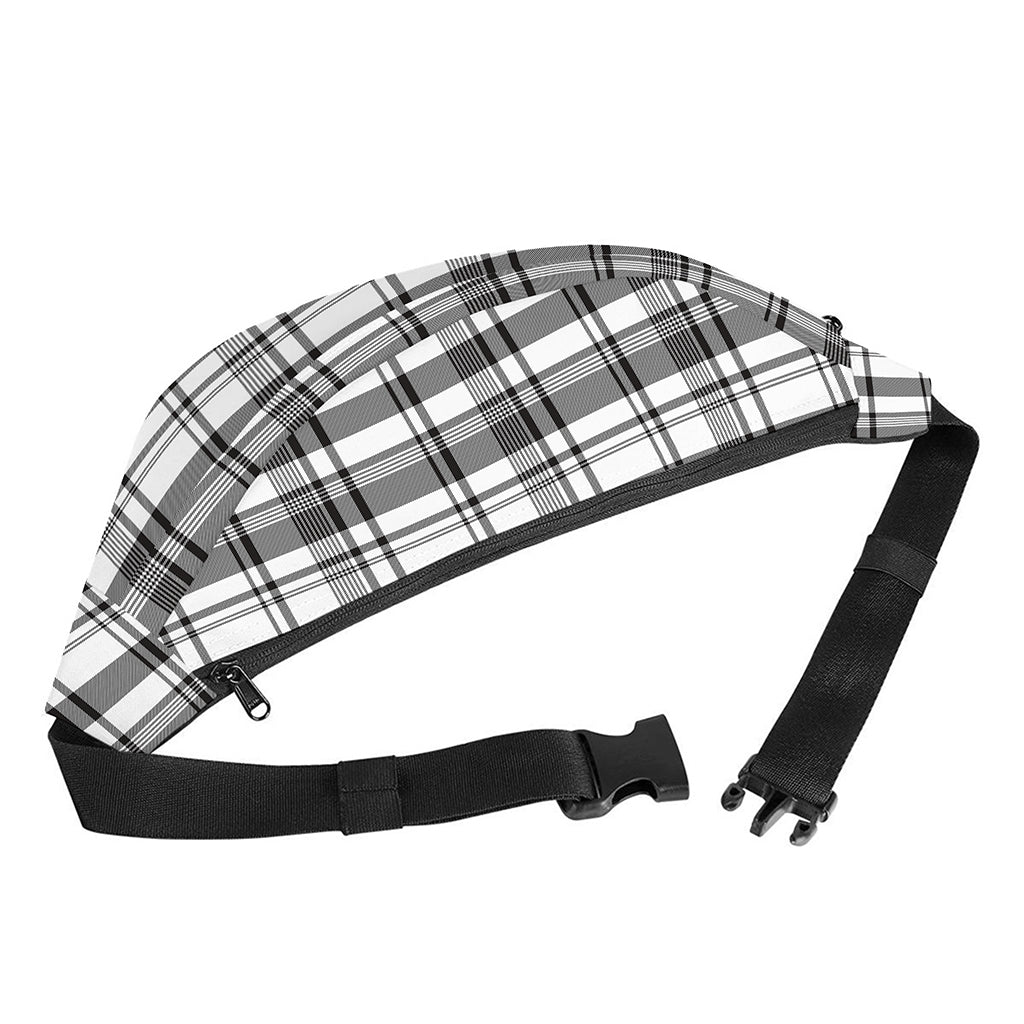 Black And White Madras Pattern Print Fanny Pack