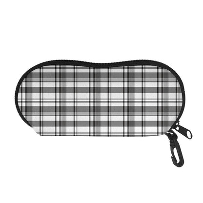 Black And White Madras Pattern Print Glasses Case