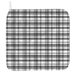 Black And White Madras Pattern Print Hand Towel