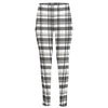 Black And White Madras Pattern Print High-Waisted Pocket Leggings