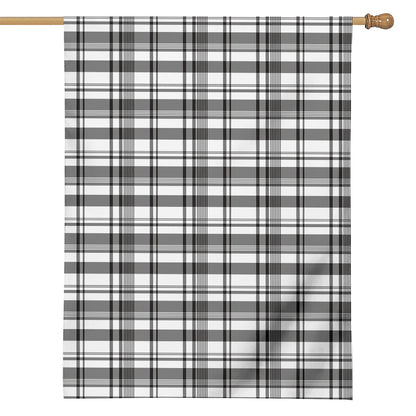 Black And White Madras Pattern Print House Flag
