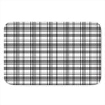 Black And White Madras Pattern Print Indoor Door Mat