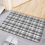 Black And White Madras Pattern Print Indoor Door Mat