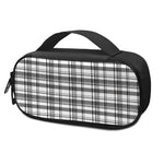 Black And White Madras Pattern Print Insulin Cooler Travel Case