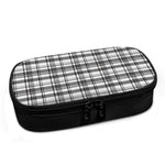 Black And White Madras Pattern Print Insulin Cooler Travel Case