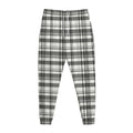 Black And White Madras Pattern Print Jogger Pants
