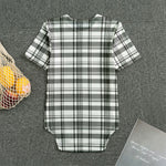 Black And White Madras Pattern Print Men's Bodysuit