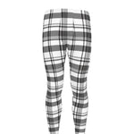 Black And White Madras Pattern Print Men's leggings