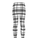 Black And White Madras Pattern Print Men's leggings