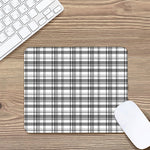Black And White Madras Pattern Print Mouse Pad