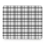 Black And White Madras Pattern Print Mouse Pad