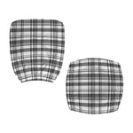 Black And White Madras Pattern Print Office Chair Cover
