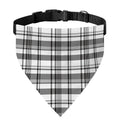 Black And White Madras Pattern Print Over The Collar Dog Bandana